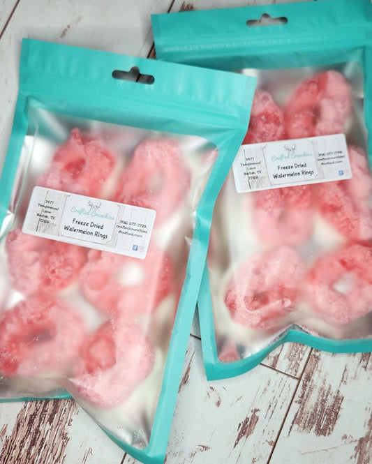 Freeze Dried Watermelon Rings- 5x8 STANDARD Size