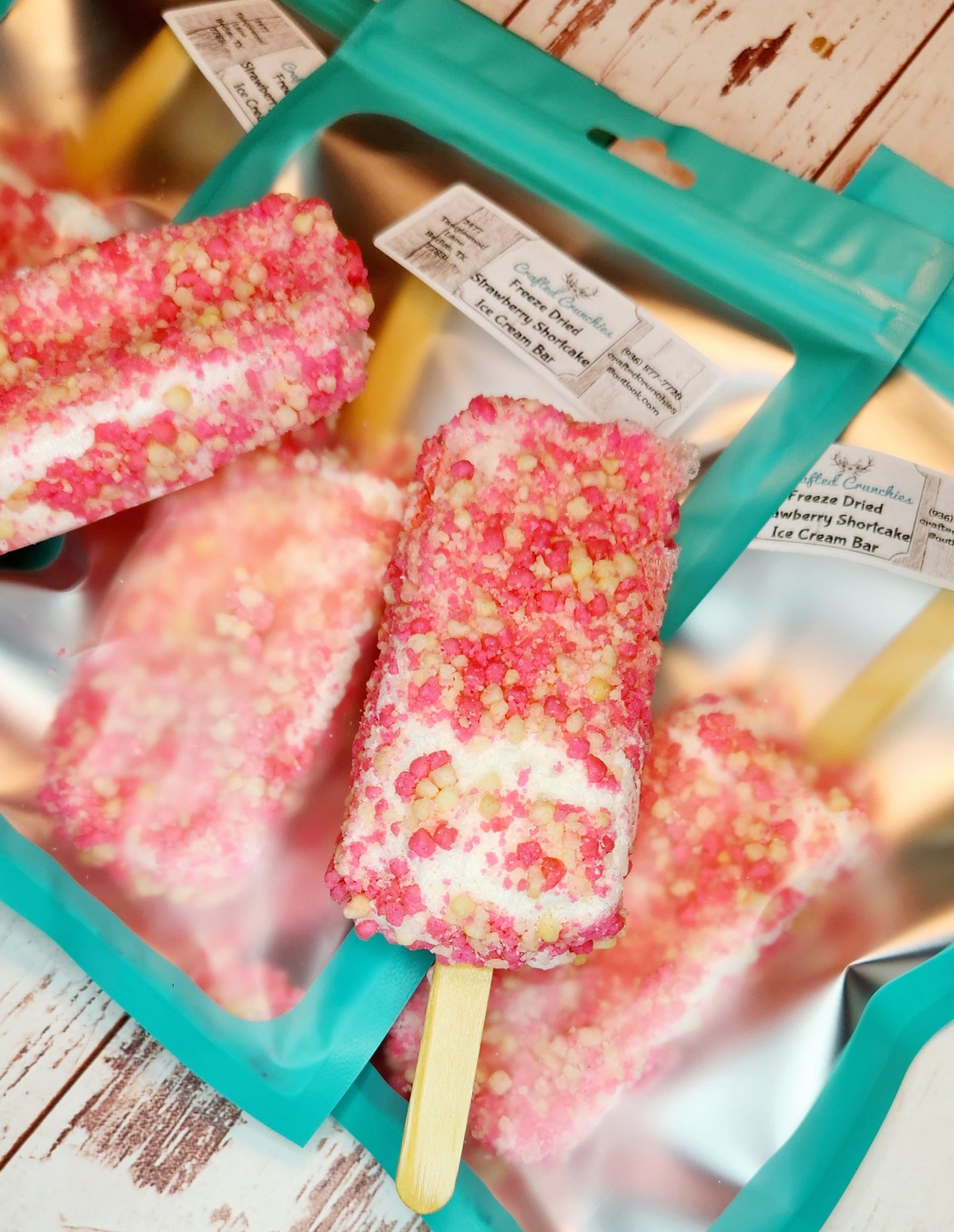 Freeze Dried Strawberry Shortcake Ice Cream Bar