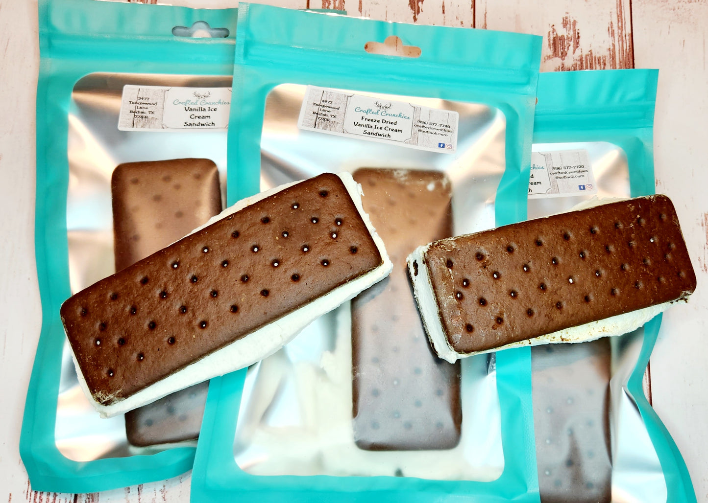 Freeze Dried Vanilla Ice Cream Sandwich