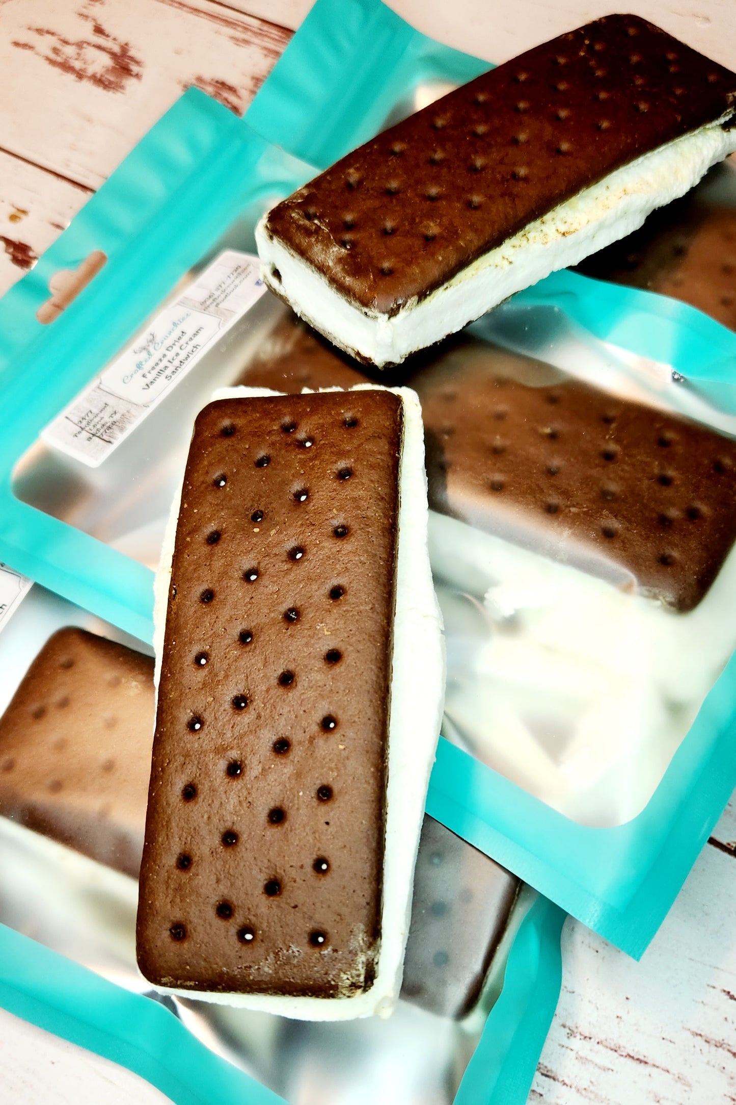 Freeze Dried Vanilla Ice Cream Sandwich